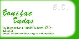 bonifac dudas business card